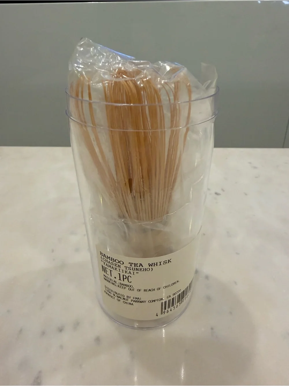 Bamboo Matcha Whisk (Chasen) in Natural Tan